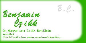 benjamin czikk business card