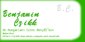 benjamin czikk business card
